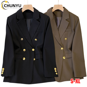 Giacca <span class=keywords><strong>da</strong></span> <span class=keywords><strong>donna</strong></span> alla moda Casual Slim Fit a manica lunga con colletto dentato giacca classica <span class=keywords><strong>da</strong></span> <span class=keywords><strong>lavoro</strong></span> <span class=keywords><strong>da</strong></span> <span class=keywords><strong>donna</strong></span> - Product Image 1