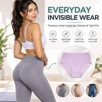 Culottes sans couture découpées au laser, invisibles, sans démarcation, taille mi-haute, contrôle du ventre, extensibles, respirantes, pour le bureau et la détente, lingerie féminine