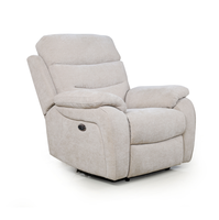Fauteuil inclinable électrique en tissu gris clair, canapé inclinable simple avec repose-pieds pour salon, chambre à coucher, meubles de maison