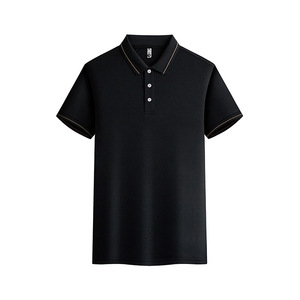 Polo Shirt Short Sleeve Solid Color Polyester Breathable Daily Wear - Product Image 3
