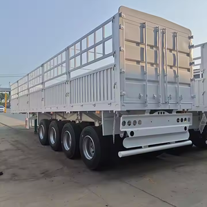 Precio de fábrica: Semirremolque de 4 ejes y 40 pies con vallas para transporte de animales, carga a granel y paredes laterales - Product Image 6