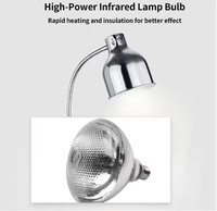 Lampe chauffante pour aliments, fournitures de restaurant, double tête, réchauffeur de nourriture pour buffet, lumières de buffet de traiteur, lampe d'isolation sur pied