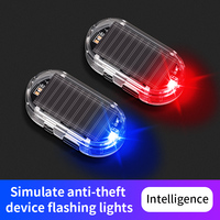 Luz de advertencia de Flash LED con energía Solar Universal, lámpara de alarma estroboscópica de coche antirrobo de Material ABS con señal de precaución, nueva condición