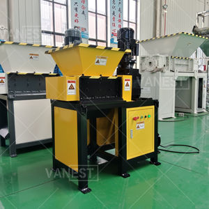 Abfall faser Textil Stoff Recycling Zerkleinerung maschine Kleine Stoff zerkleinerung Doppel wellen zerkleinerung maschine - Product Image 1