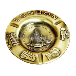 伦敦英格兰旅游纪念品锌合金金属烟灰缸带标志