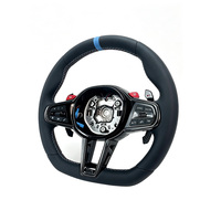 Volant en cuir et fibre de carbone avec surpiqûres personnalisées pour BMW G20 330i X3 G01 540i G30 M550i X5 G05 G80 M3 G82 M4 M240i