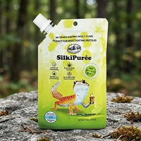 Alimentation pour reptiles à haute teneur en protéines SilkiPuree, purée d'insectes ver à soie pour dragons barbus et géko géants