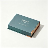 Boîte en carton rigide de haute qualité en forme de livre pour carte, avec doublure en éponge, boîte cadeau pour carte de crédit VIP