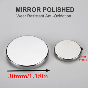 Imán de neodimio redondo súper potente de 12*2/30*2/30*3mm con adhesivo de doble cara, imanes magnéticos permanentes fuertes N35 - Product Image 3
