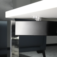 Table basse carrée en bois et en acier inoxydable, minimaliste et moderne, bureau à domicile, réception, mobilier de bureau, table d'appoint