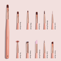 Lot de pinceaux professionnels pour nail art – Stylo de précision pour gel UV, pinceau de photothérapie, pinceau à fleurs, outils de nail art