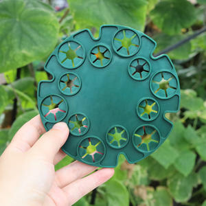 Soporte Redondo de Plástico Verde para Plantas, Tipo Bambú, 13.5 cm de Diámetro, para Jardín, Enrejado para Plantas Trepadoras, Fácil de Montar - Product Image 3