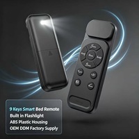 Control Remoto Inteligente para Cama de 9 Teclas JCXK, Controlador Inalámbrico de Plástico ABS con Linterna Integrada, Servicio Personalizado OEM ODM