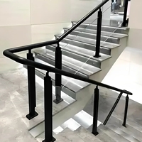 Garde-corps en métal noir et or, réglable, pour balcon, balustres, garde-corps en verre pour escalier, poteaux pour villa, appartement, escalier en verre