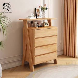china manufactory low price customizable in stock log color ship immediately new fashion bedroom furniture wood <b>drawer</b> cabinet - Product Image 1