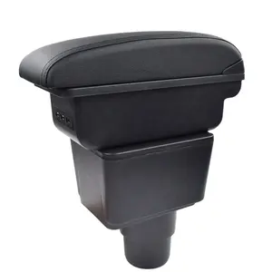Vtear Ford ECOSPORT için kol dayama deri USB arayüzü saklama kutusu kırmızı iplik araba-styling iç ABS kol dayanağı aksesuarları 17 -19