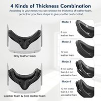 Couverture faciale de remplacement pour équipement VR, 5 pièces, masque doux, à sensation de peau, pour le visage