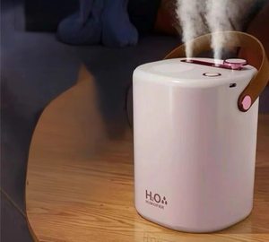 Ceramic Ultrasonic Humidifier with Wooden Lid Tabletop <b>Aroma</b> <b>Diffuser</b> for Household Use - Product Image 3