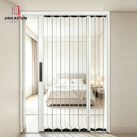 Puerta Minimalista de Polímero Plástico Impermeable con Apertura Plegable para Uso en Interiores en Lavanderías, Talleres y Supermercados