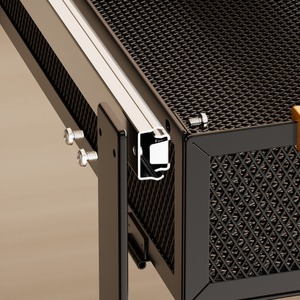 Panier coulissant à deux étagères pour le coin de la <span class=keywords><strong>cuisine</strong></span> Rangement des épices Organisateur avec poignée en bois <span class=keywords><strong>Tiroir</strong></span> de rangement coulissant - Product Image 4