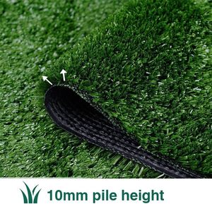 Césped <span class=keywords><strong>artificial</strong></span> con respaldo de <span class=keywords><strong>malla</strong></span> PP de 10mm para vallas de construcción y reverdecimiento de techos, césped de paisaje duradero - Product Image 2