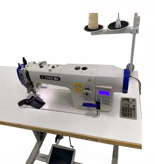 Vintage Stacked Pants Sewing Machine with Motor Single Needle & Programmable Features for Men's Skinny Jeans RN-0303DLS