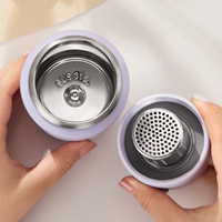 En stock – Gobelet isotherme en acier inoxydable de 15 oz et 20 oz, sans BPA, anti-fuite, avec infuseur à thé et couvercle à poignée, idéal pour le camping