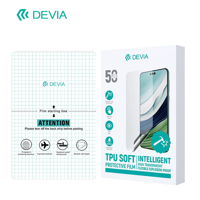 For 0.15mm Clear Soft TPU Film 12x18cm Self-adhesive 3D Radian Full Coverage Mobile Phone Screen Protector 50PCS Packaging