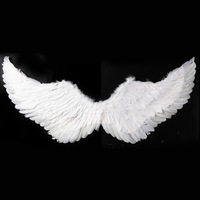 Ailes d'ange en plumes avec lumières rougeoyantes utilisation intérieure étanche adulte blanc Performance dos décoration accessoires de noël