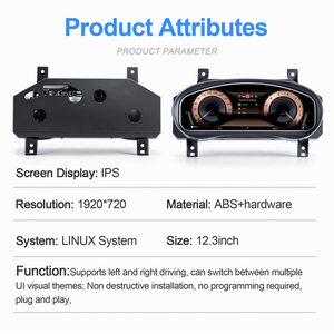 Navihua Nouveau design de tableau de bord numérique pour Buick LaCrosse 2016-2022, compteur de vitesse automatique, système Linux avec Carplay, écran LCD - Product Image 6