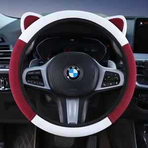 Fundas <span class=keywords><strong>de</strong></span> <span class=keywords><strong>Volante</strong></span> <span class=keywords><strong>de</strong></span> Cuero Transpirables con Orejas <span class=keywords><strong>de</strong></span> Gato Rosadas, Decoración <span class=keywords><strong>de</strong></span> Moda, Accesorios Universales <span class=keywords><strong>para</strong></span> Automóviles <span class=keywords><strong>para</strong></span> Mujeres - Product Image 4