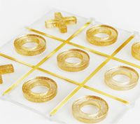 Jeu de société classique pour enfants, échecs internationaux en acrylique et jeu de tic-tac-toe XO, jeu de plateau multi-style