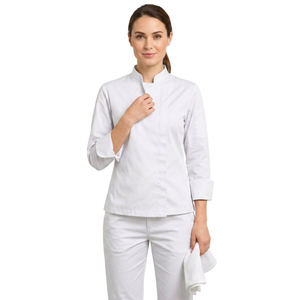 Veste de Chef Uniforme 100% Coton Manches Longues Respirante pour Cuisine, Restaurant, Hôtel - Fabricant OEM en Gros - Product Image 1