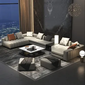艾维洛客厅家居家具奢华设计天鹅绒组合沙发套装家具别墅客厅沙发