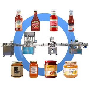 HNOC Sunflower Oil Honey Wine Bottle Rinser Washer Filler Capper Syrup Fill and Capping Machine