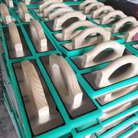 Outil de plâtrage de haute qualité, meilleur modèle, en mousse de caoutchouc éponge vert foncé, 5*12*1 pouce, avec manche en bois, épaisseur 19-25mm, pour cloisons sèches