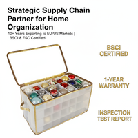 Organisateur de rangement intelligent en plastique, 112 compartiments, sac de rangement portable à fermeture éclair, grande capacité, chambre, intérieur, cuisine, voiture