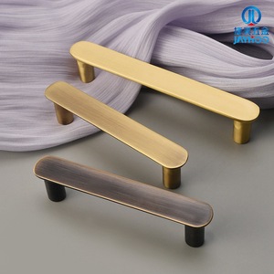 Jiehao Brass Cabinet <b>Handle</b> Bar Brushed <b>Copper</b> Scandinavian Style For Cabinet Doors Durable Modular Installation - Product Image 1