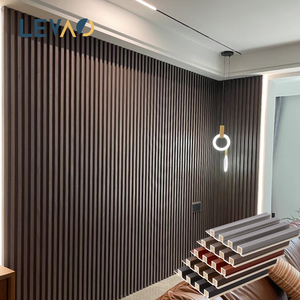 Panneaux muraux en PVC WPC <span class=keywords><strong>pour</strong></span> l'intérieur, imitation bois composite, design intérieur, bois grainé, rainurés - Product Image 1