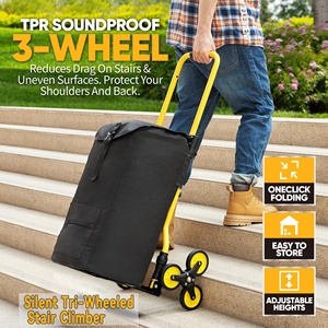 Heavy Duty OEM Customizable Shopping <strong>Hand</strong> <strong>Truck</strong> 330 LB Capacity Tools Foldable Trolley <strong>Folding</strong> Stair Climbing <strong>Dolly</strong> Cart - Product Image 6