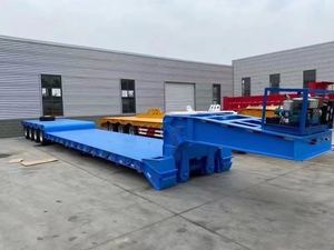 4 trục 16 bánh xe thấp giường container Chassis loader Trailer bán <span class=keywords><strong>lowbed</strong></span> Trailer lowboy thấp cậu bé xe tải rơ moóc - Product Image 2