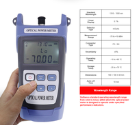 Testeur de puissance optique à fibre optique 850/980/1300/1310/1490/1550/1625/1650 nm -70 à +10 dBm avec connecteur FC/SC
