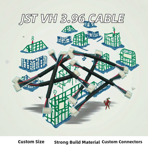 Kabel kawat konektor Wanita 5-Pin kustom JST XH 2.54 dengan isolasi PVC berlapis timah konduktor tembaga IP67 nilai 12V - Product Image 2