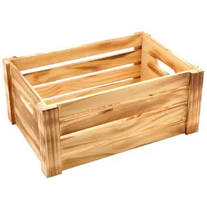 Caisse de rangement rustique en bois vieilli, présentoir de pain alimentaire, décoration de la maison, articles divers en bois