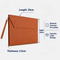 Portadocumentos A4 de Cuero PU Premium Impermeable, Organizador de Archivos de Negocios, Carpeta de Documentos con Logotipo Personalizado y Cierre Magnético