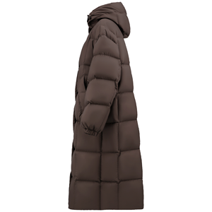 Veste en duvet <span class=keywords><strong>Eider</strong></span> épaisse à capuche pour femmes élégantes coréennes avec décoration à glissière manteau d'extérieur de conception de couleur personnalisable - Product Image 2