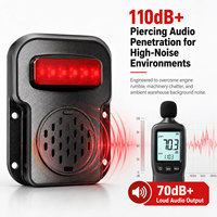 Alarme sonore et visuelle externe étanche IP68, sirène 70 dB, voyant LED rouge clignotant, système AI BSD pour camion, AHD