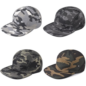 Custom Logo Breathable Camouflage Camping <b>Caps</b> Unisex 5 Panel Street Hat <b>Camo</b> Baseball Snapback <b>Cap</b> for Outdoor Sports - Product Image 1