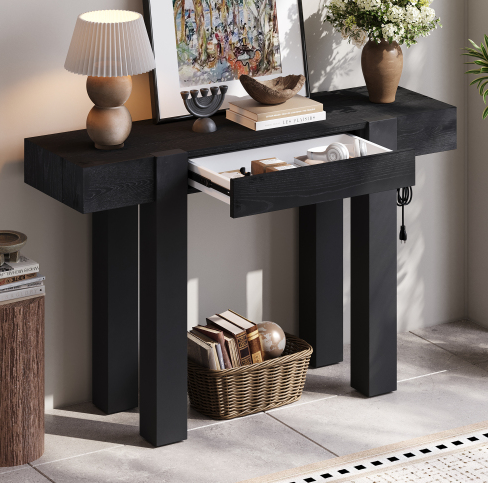 Negro + Madera maciza + MDF
