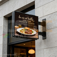 Letrero LED Programable de Doble Cara P2.5/P4 para Tiendas, 4500nits, IP65 Impermeable, con Texto Desplazable para Restaurantes